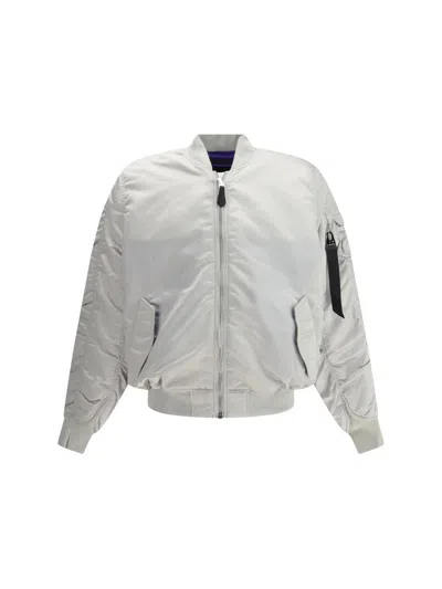 Alpha Industries Zip Pocket Down Jacket In Gray