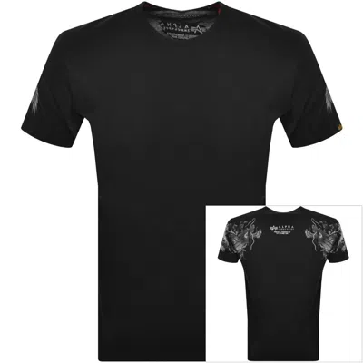 Alpha Industries Dragon Logo T Shirt Black