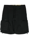 Alpha Industries Drawstring Cotton-blend Shorts In Black