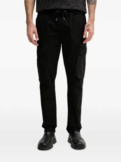 Alpha Industries Drawstring-waist Cargo Pants In Black