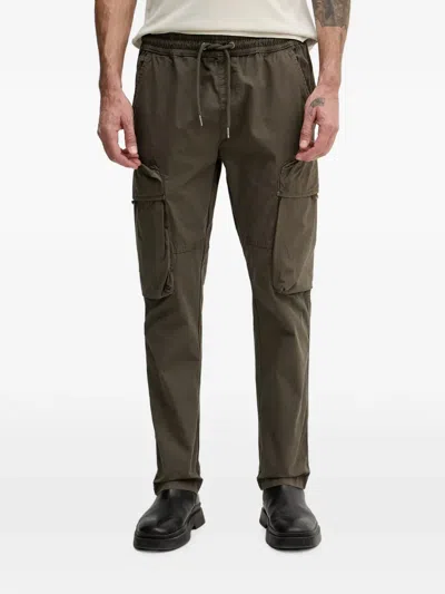 Alpha Industries Drawstring-waist Cargo Pants In Brown