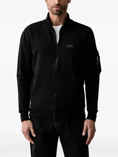 Alpha Industries Dtm Zip-up Sweatshirt In Black