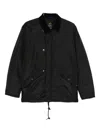 Alpha Industries Ecw 1978 Corduroy-collar Impermeable Jacket In Black