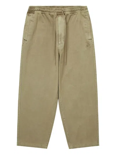 Alpha Industries Elasticated-waist Trousers In Brown