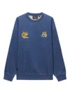 Alpha Industries Embroidered-tiger Crew-neck Sweatshirt In Blue