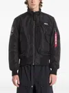 Alpha Industries Engine Bomber Jacket In Black
