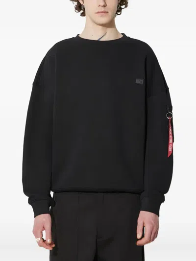 Alpha Industries Essentials Rl Crew-neck Sweatshirt In Black