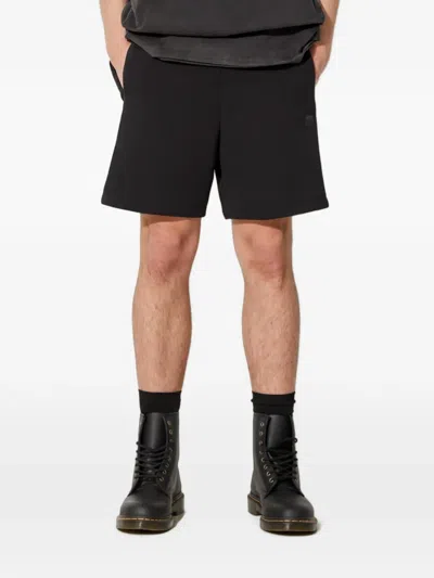 Alpha Industries Essentials Rl Logo-detail Tracks Shorts In Black