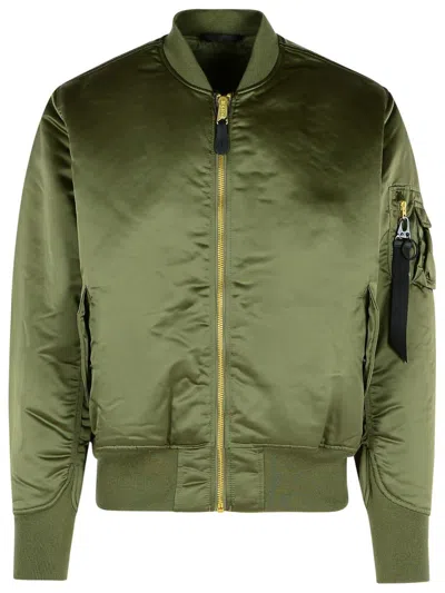 Alpha Industries 'flight' Green Nylon Bomber Jacket
