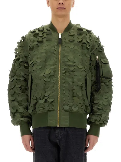 Alpha Industries Ulcans Green Nylon Bomber Jacket