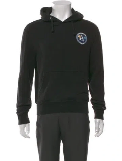 Pre-owned Alpha Industries Graphic Print Crew Neck Hoodie In Blue