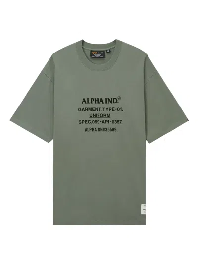 Alpha Industries Graphic-print T-shirt In Green