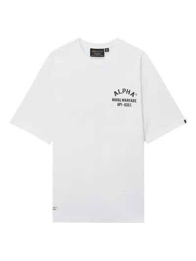 Alpha Industries Graphic Print T-shirt In White