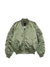 Alpha Industries Green Bomber Jacket In Green