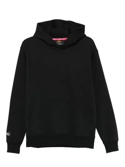 Alpha Industries Hand-warmer Pouch Hoodie In Black