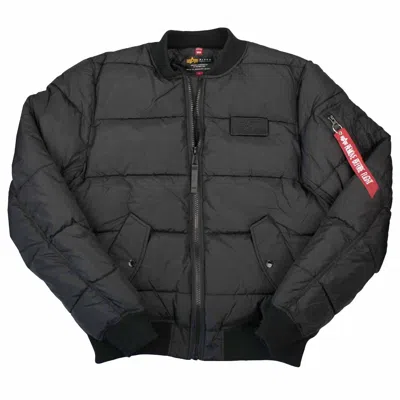 Pre-owned Alpha Industries Herren Ma-1 Puffer Bomber Jacke138116 Farbauswahl In Schwarz 8068