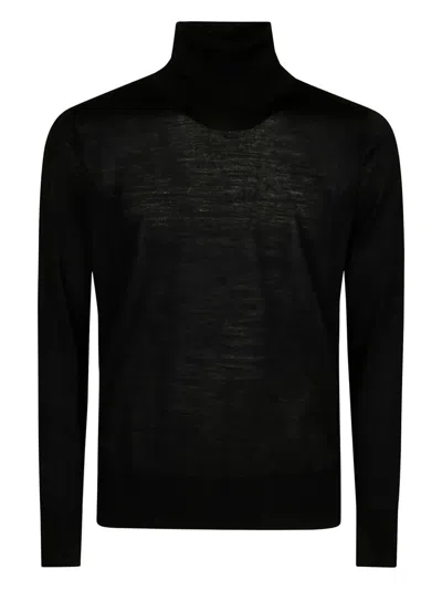 Alpha Industries High-neck Wool Sweater In Black