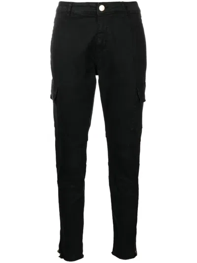 Alpha Industries High-rise Tapered Cargo Jeans In Black