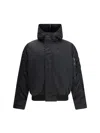 Alpha Industries Drawstring Hooded N-2b Bomber Jacket With Magnetic Closure In Black
