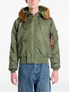 Alpha Industries Hooded Heritage Jacket In Green