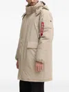 Alpha Industries Hooded Padded Parka In Neutral