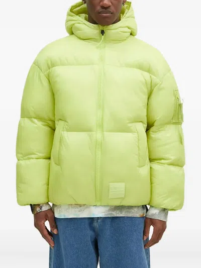 Alpha Industries Hooded Puffer Jacket In Green