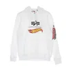 Alpha Industries Hot Wheels Flag Hoody Men's Sweatshirt White In White