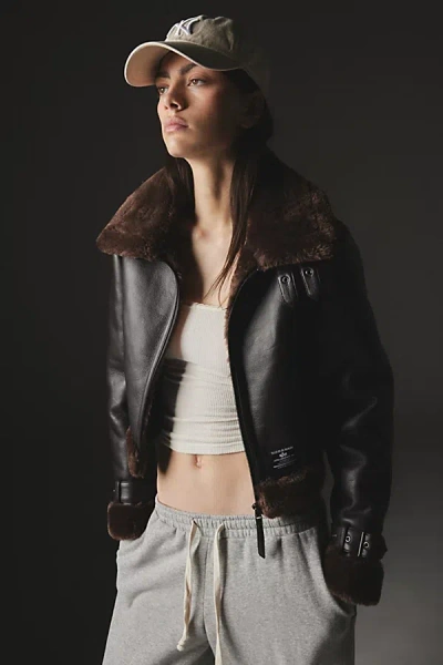 Alpha Industries Irvin Mod Jacket In Chocolate