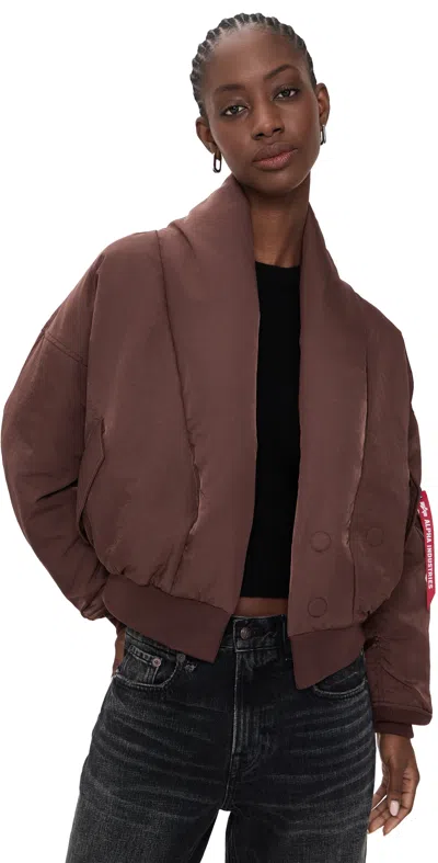 Alpha Industries Ivy Oversized Fit Flight Jacket Cocoa In Multi