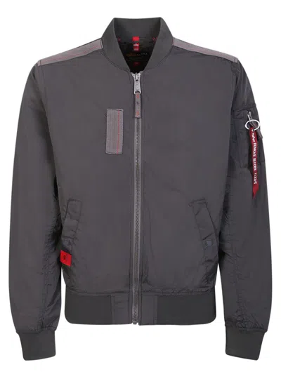 Alpha Industries Padded Bomber Jacket In Gray