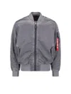 Alpha Industries Ma-1 Bomber Jacket In Grey