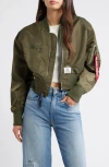 Alpha Industries L-2b Gen Crop Flight Jacket In Green