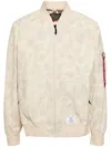Alpha Industries L-2b Packaway Camo-print Bomber Jacket In Neutrals