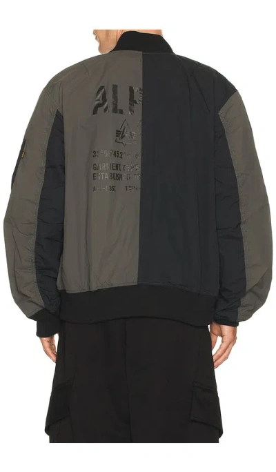 Alpha Industries L-2b Relaxed Patchwork Flight Jacket In Black