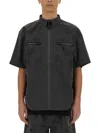 Alpha Industries Laser Cut Short Sleeve Shirt In Black