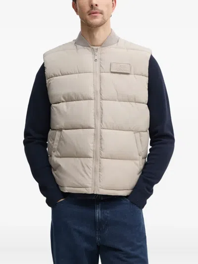 Alpha Industries Logo-detail Quilted Gilet In Neutral