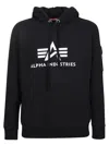 Alpha Industries Logo Hoodie In Black