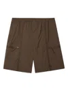 Alpha Industries Logo-patch Bermuda Shorts In Brown