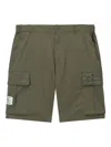 Alpha Industries Logo-patch Cargo Shorts In Green