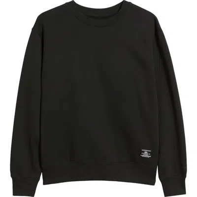 Alpha Industries Logo Patch Cotton Fleece Crewneck Sweatshirt In Black