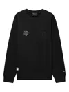 Alpha Industries Logo-patch Crew-neck Sweatshirt In Black