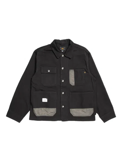 Alpha Industries Logo-patch Shirt Jacket In Black