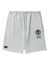 Alpha Industries Logo-patch Shorts In Gray