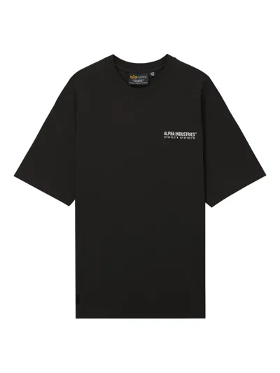 Alpha Industries Logo T-shirt In Black