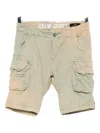 Alpha Industries Logo Washed Cargo Shorts In Green