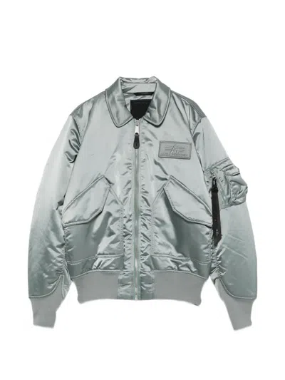 Alpha Industries Logo-patch Bomber Jacket In 블루