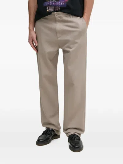 Alpha Industries Logo-patch Straight-leg Trousers In Neutral