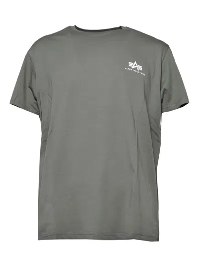 Alpha Industries Logo-print T-shirt In Gray