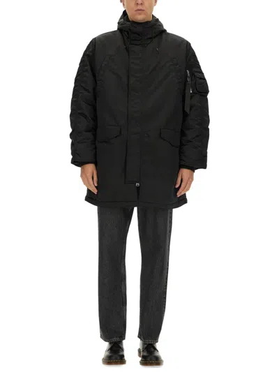 Alpha Industries Long Bomber Jacket "n-3b" Unisex In Black