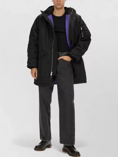 Alpha Industries Long Hooded N 3b Bomber Coat In Transparent